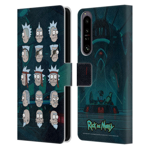 Rick And Morty Season 3 Character Art Seal Team Ricks Leather Book Wallet Case Cover For Sony Xperia 1 IV