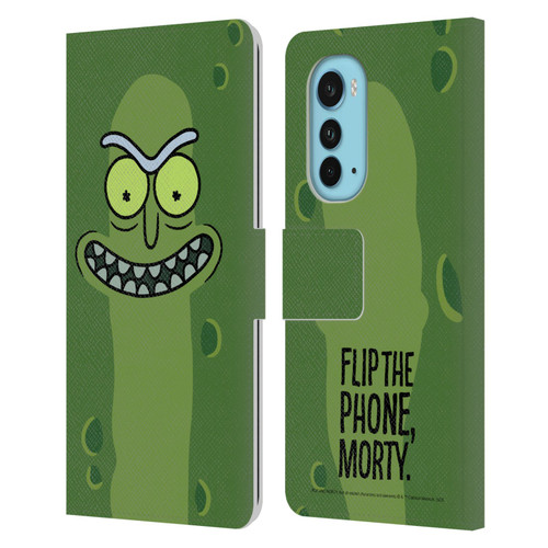 Rick And Morty Season 3 Graphics Pickle Rick Leather Book Wallet Case Cover For Motorola Edge (2022)