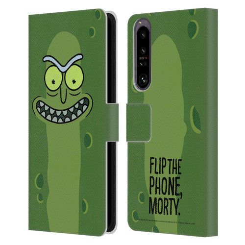 Rick And Morty Season 3 Graphics Pickle Rick Leather Book Wallet Case Cover For Sony Xperia 1 IV