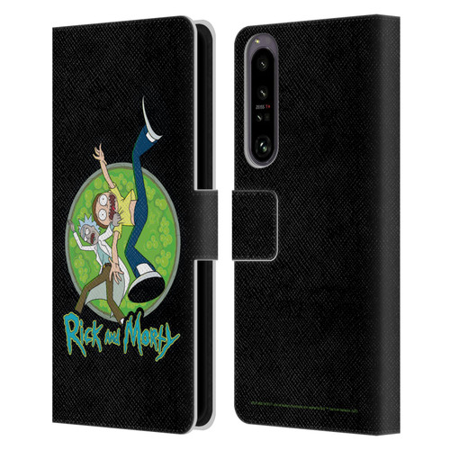 Rick And Morty Season 4 Graphics Character Art Leather Book Wallet Case Cover For Sony Xperia 1 IV