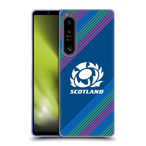 Scotland Rugby Graphics Stripes Soft Gel Case for Sony Xperia 1 IV