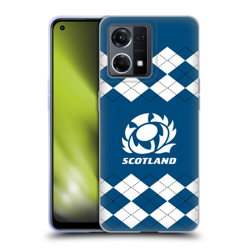 Scotland Rugby Logo 2 Argyle Soft Gel Case for OPPO Reno8 4G