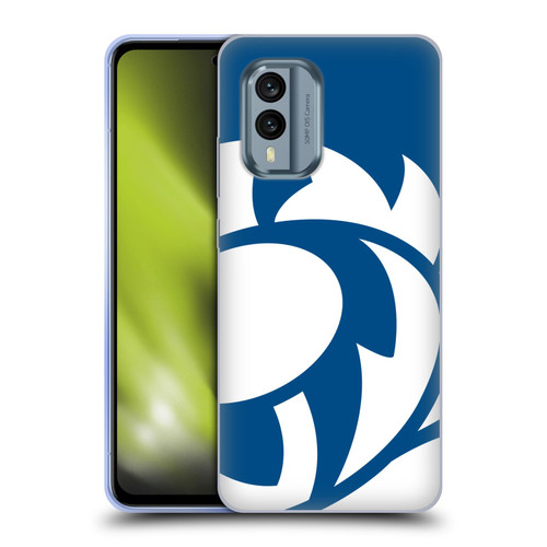 Scotland Rugby Oversized Thistle Saltire Blue Soft Gel Case for Nokia X30