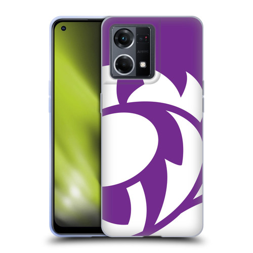 Scotland Rugby Oversized Thistle Purple Heather Soft Gel Case for OPPO Reno8 4G