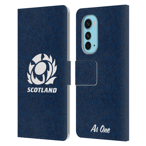 Scotland Rugby Graphics Pattern Leather Book Wallet Case Cover For Motorola Edge (2022)