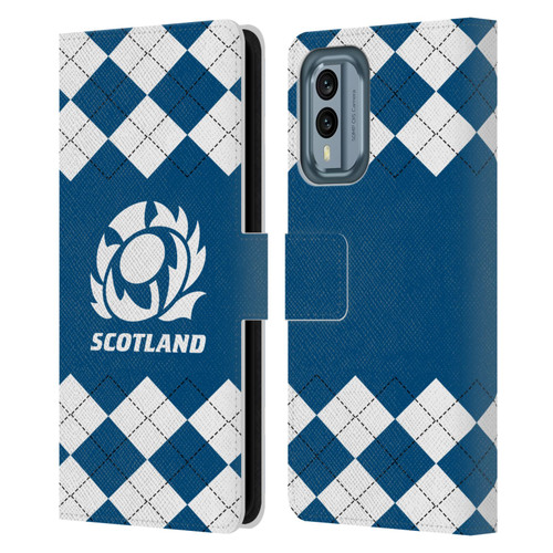 Scotland Rugby Logo 2 Argyle Leather Book Wallet Case Cover For Nokia X30