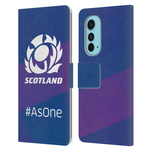 Scotland Rugby Logo 2 As One Leather Book Wallet Case Cover For Motorola Edge (2022)