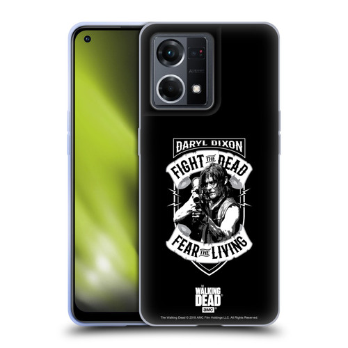 AMC The Walking Dead Daryl Dixon Biker Art RPG Black White Soft Gel Case for OPPO Reno8 4G