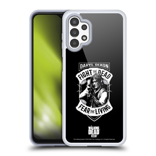 AMC The Walking Dead Daryl Dixon Biker Art RPG Black White Soft Gel Case for Samsung Galaxy A13 (2022)