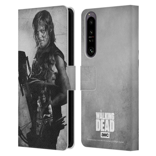 AMC The Walking Dead Double Exposure Daryl Leather Book Wallet Case Cover For Sony Xperia 1 IV