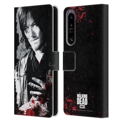 AMC The Walking Dead Gore Wounded Hand Leather Book Wallet Case Cover For Sony Xperia 1 IV