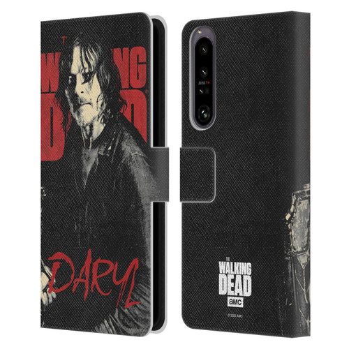 AMC The Walking Dead Season 10 Character Portraits Daryl Leather Book Wallet Case Cover For Sony Xperia 1 IV