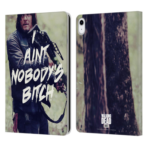 AMC The Walking Dead Typography Daryl Leather Book Wallet Case Cover For Apple iPad 10.9 (2022)