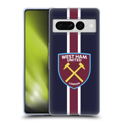 West Ham United FC Crest Stripes Soft Gel Case for Google Pixel 7 Pro