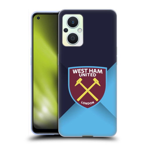 West Ham United FC Crest Blue Gradient Soft Gel Case for OPPO Reno8 Lite