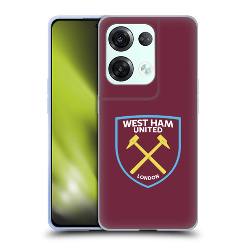 West Ham United FC Crest Full Colour Soft Gel Case for OPPO Reno8 Pro