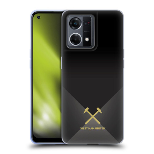 West Ham United FC Hammer Marque Kit Black & Gold Soft Gel Case for OPPO Reno8 4G