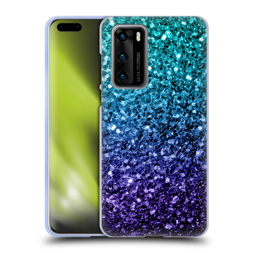 PLdesign Glitter Sparkles Aqua Blue Soft Gel Case for Huawei P40 5G