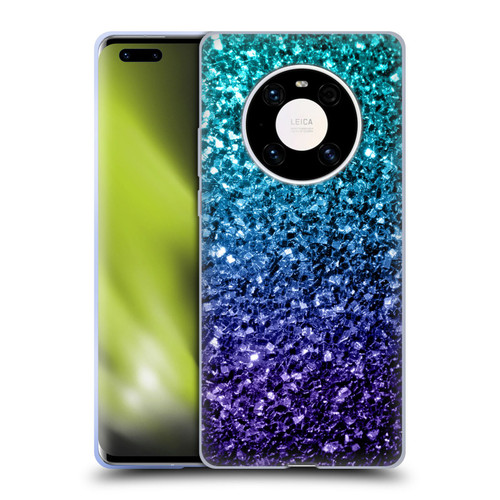 PLdesign Glitter Sparkles Aqua Blue Soft Gel Case for Huawei Mate 40 Pro 5G