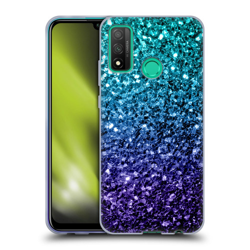 PLdesign Glitter Sparkles Aqua Blue Soft Gel Case for Huawei P Smart (2020)