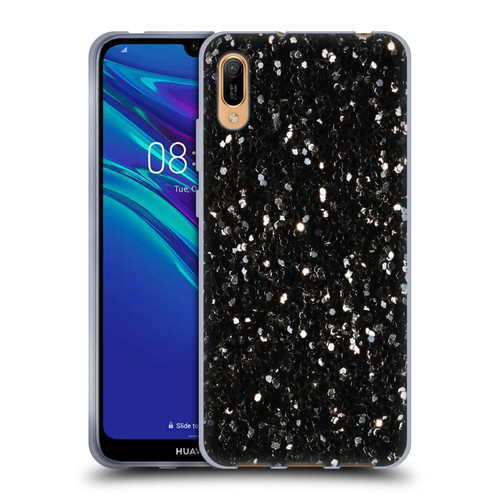 PLdesign Glitter Sparkles Black And White Soft Gel Case for Huawei Y6 Pro (2019)