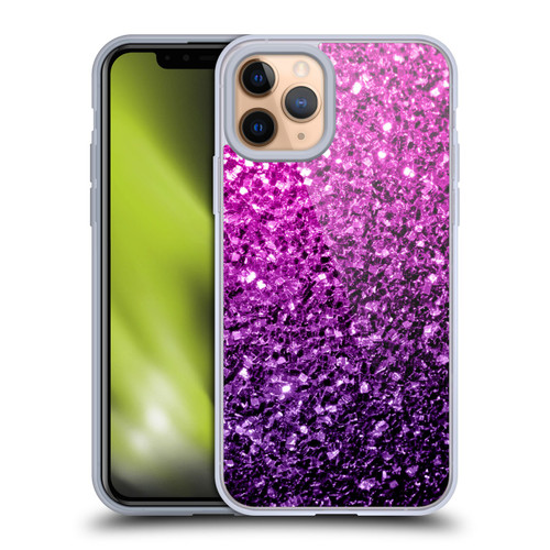 PLdesign Glitter Sparkles Purple Pink Soft Gel Case for Apple iPhone 11 Pro