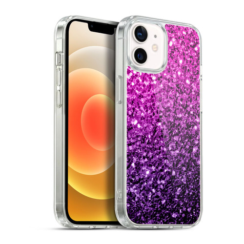 PLdesign Glitter Sparkles Purple Pink Soft Gel Case for Apple iPhone 12 / iPhone 12 Pro & MagSafe