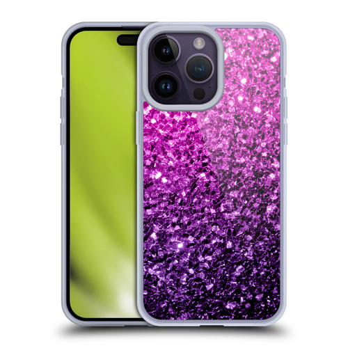 PLdesign Glitter Sparkles Purple Pink Soft Gel Case for Apple iPhone 14 Pro Max