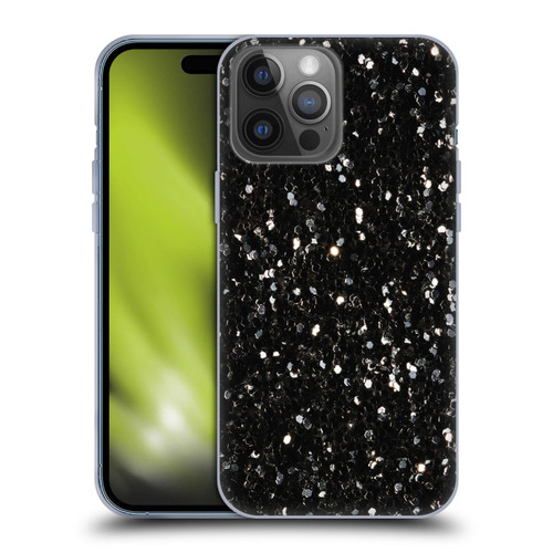 PLdesign Glitter Sparkles Black And White Soft Gel Case for Apple iPhone 14 Pro Max