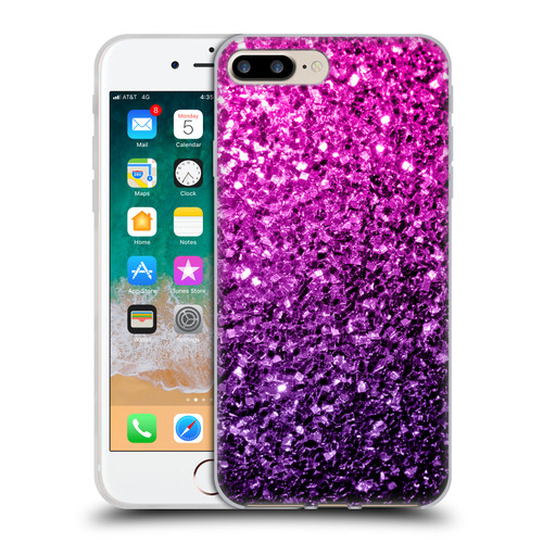 PLdesign Glitter Sparkles Purple Pink Soft Gel Case for Apple iPhone 7 Plus / iPhone 8 Plus