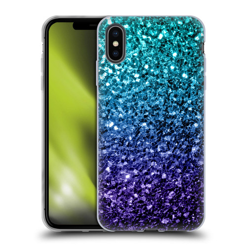 PLdesign Glitter Sparkles Aqua Blue Soft Gel Case for Apple iPhone XS Max