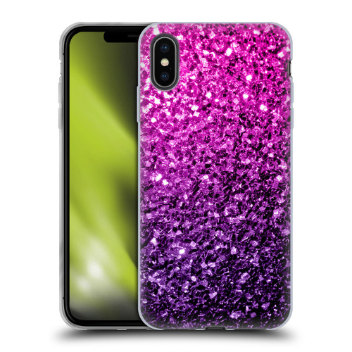 PLdesign Glitter Sparkles Purple Pink Soft Gel Case for Apple iPhone XS Max