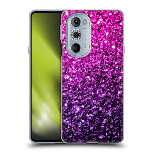 PLdesign Glitter Sparkles Purple Pink Soft Gel Case for Motorola Edge X30