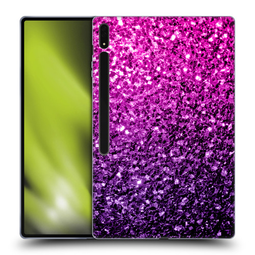 PLdesign Glitter Sparkles Purple Pink Soft Gel Case for Samsung Galaxy Tab S8 Ultra