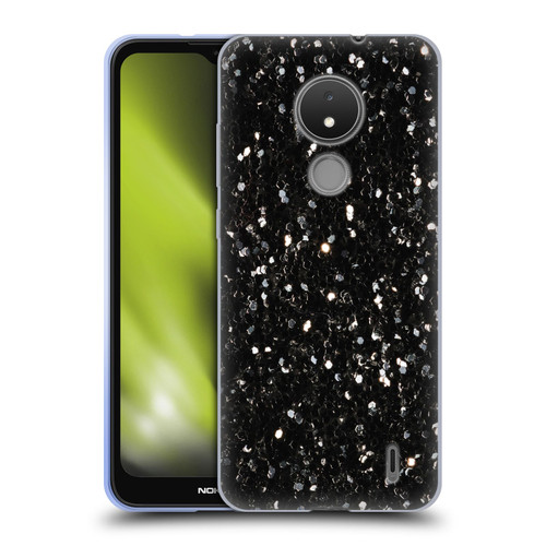PLdesign Glitter Sparkles Black And White Soft Gel Case for Nokia C21