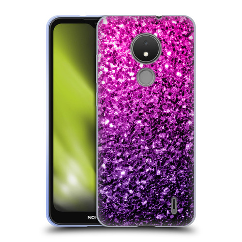 PLdesign Glitter Sparkles Purple Pink Soft Gel Case for Nokia C21