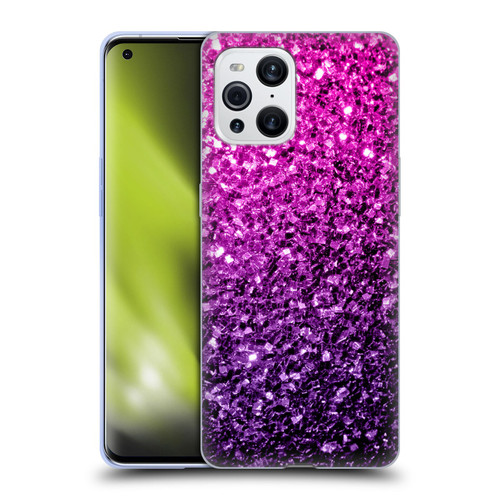 PLdesign Glitter Sparkles Purple Pink Soft Gel Case for OPPO Find X3 / Pro