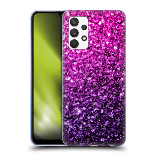 PLdesign Glitter Sparkles Purple Pink Soft Gel Case for Samsung Galaxy A32 (2021)