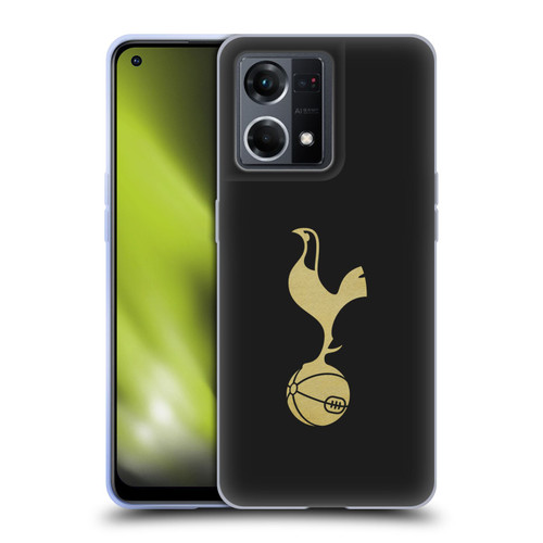 Tottenham Hotspur F.C. Badge Black And Gold Soft Gel Case for OPPO Reno8 4G