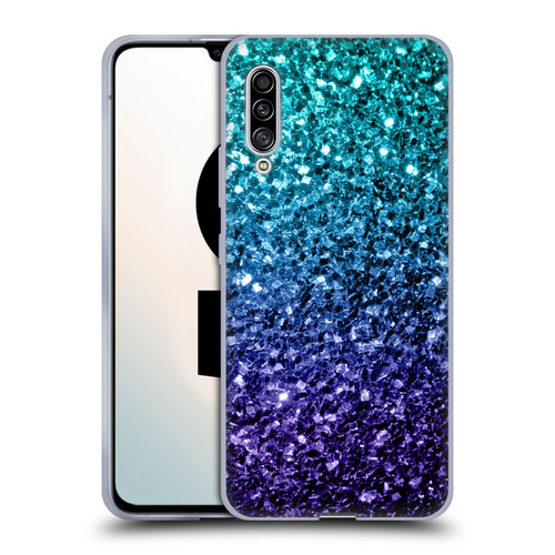 PLdesign Glitter Sparkles Aqua Blue Soft Gel Case for Samsung Galaxy A90 5G (2019)