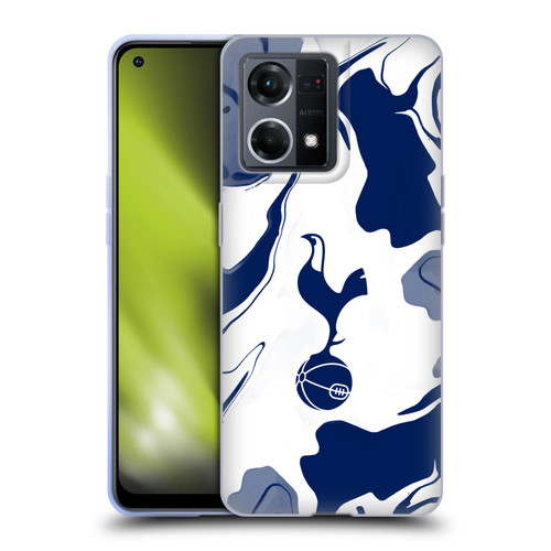Tottenham Hotspur F.C. Badge Blue And White Marble Soft Gel Case for OPPO Reno8 4G