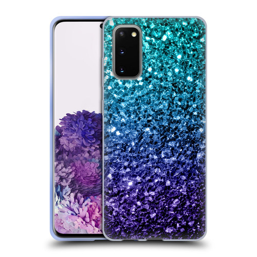PLdesign Glitter Sparkles Aqua Blue Soft Gel Case for Samsung Galaxy S20 / S20 5G