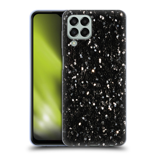 PLdesign Glitter Sparkles Black And White Soft Gel Case for Samsung Galaxy M33 (2022)