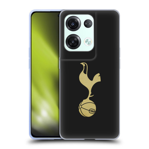 Tottenham Hotspur F.C. Badge Black And Gold Soft Gel Case for OPPO Reno8 Pro