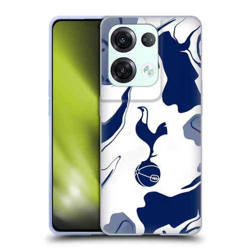 Tottenham Hotspur F.C. Badge Blue And White Marble Soft Gel Case for OPPO Reno8 Pro