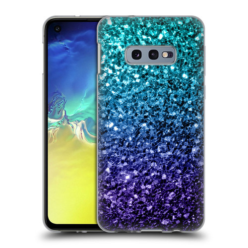 PLdesign Glitter Sparkles Aqua Blue Soft Gel Case for Samsung Galaxy S10e