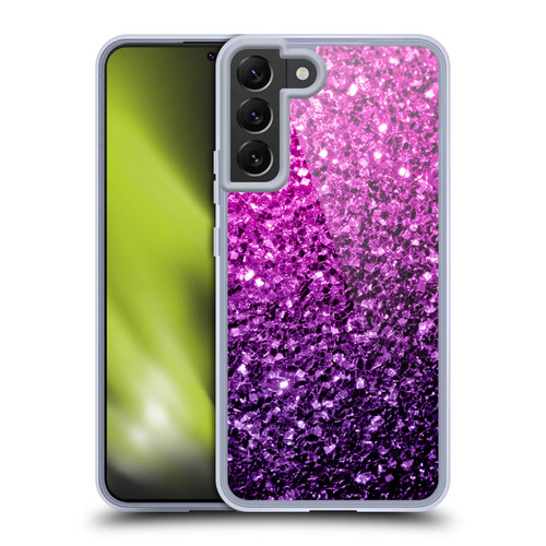 PLdesign Glitter Sparkles Purple Pink Soft Gel Case for Samsung Galaxy S22+ 5G