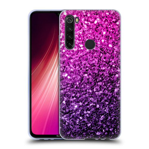 PLdesign Glitter Sparkles Purple Pink Soft Gel Case for Xiaomi Redmi Note 8T