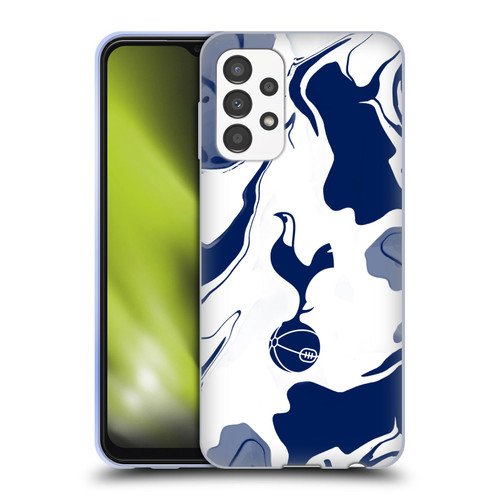 Tottenham Hotspur F.C. Badge Blue And White Marble Soft Gel Case for Samsung Galaxy A13 (2022)