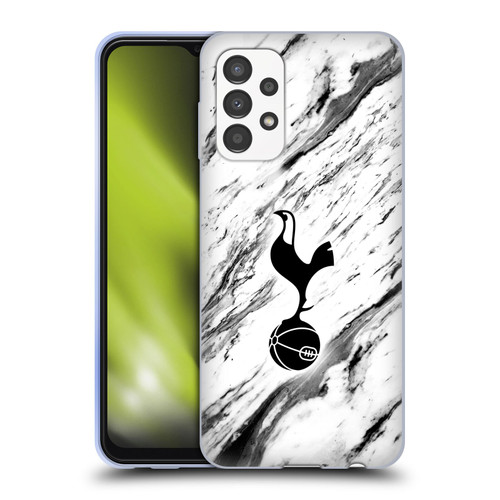 Tottenham Hotspur F.C. Badge Black And White Marble Soft Gel Case for Samsung Galaxy A13 (2022)